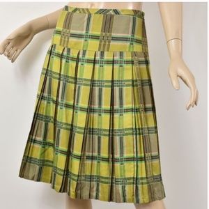 Marc by Marc Jacobs green and pink pleated skirt
